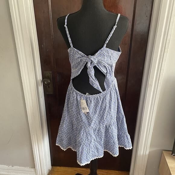 NWT Speechless Blue Eyelet Floral Sequins Spaghetti Strap Sundress Womens XL - Picture 7 of 7